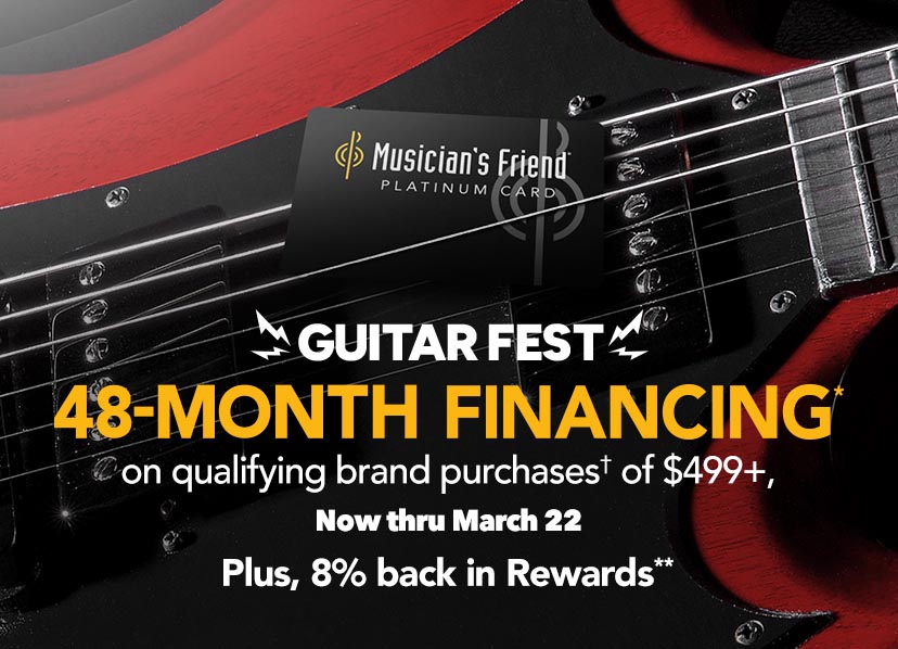 Guitar Fest 48 Month Financing, Limited-time promo financing options vary by brand
