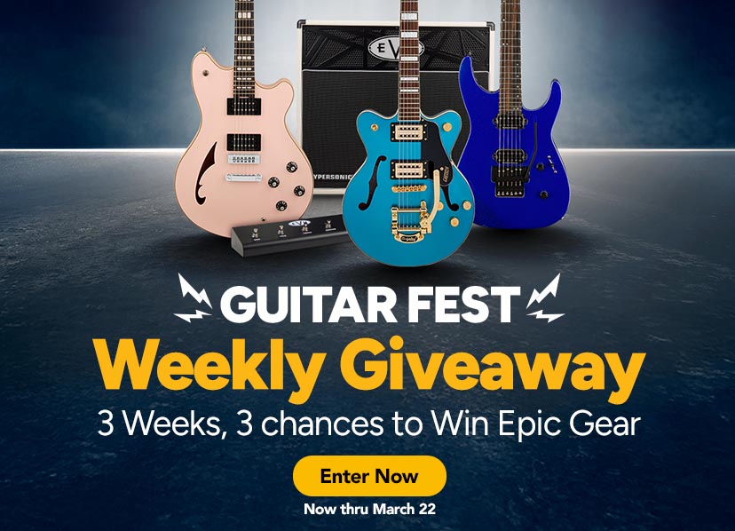 Guitar Fest Weekly Giveaway 3 weeks, 3 chances to win epic gear